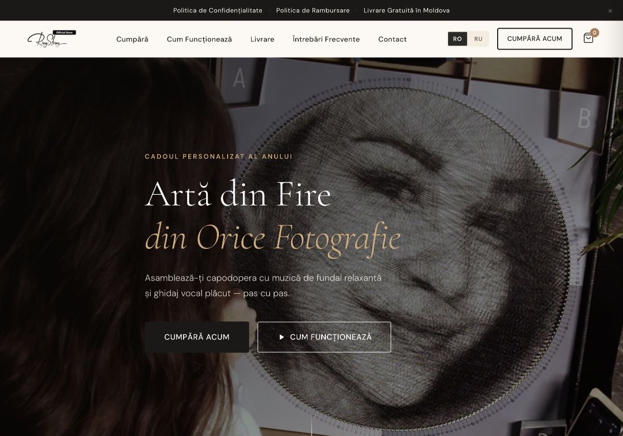 Previzualizarea site-ului RingString