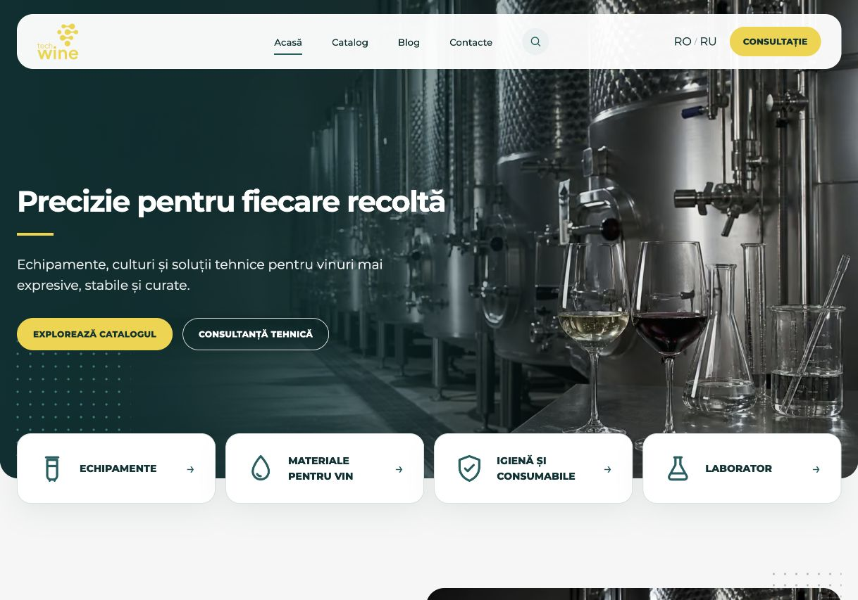 Previzualizarea site-ului Tech Wine