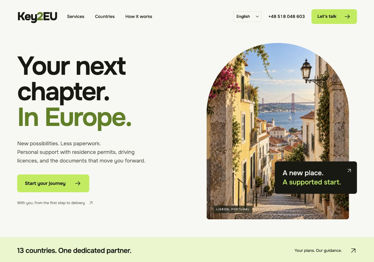 Previzualizarea site-ului Key2EU