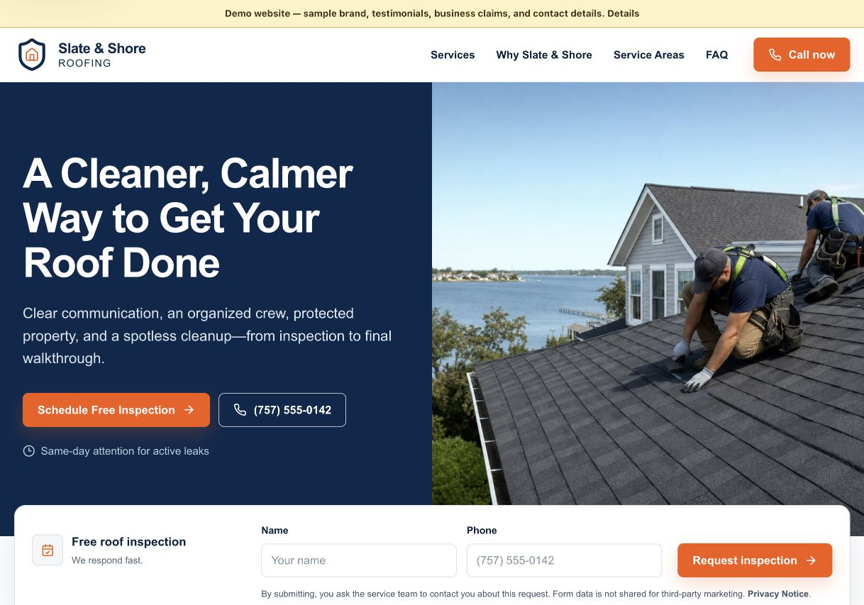 Previzualizarea site-ului Roofing